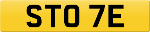 STO 7E private number plate